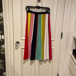 J Crew Knit Stripe Midi Skirt